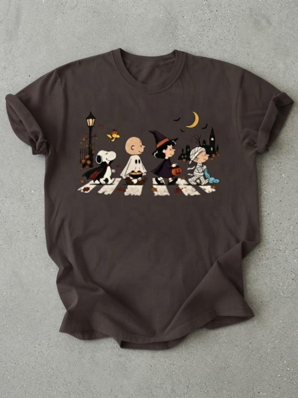Halloween Squad Costume Trick Or Treat Brown Gildan T-Shirt